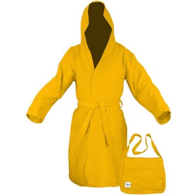 TEX FAMILY - accappatoio tecnico poddy - giallo - Bathrobe TEX FAMILY - accappatoio tecnico poddy - giallo - Bathrobe