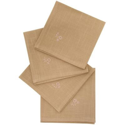 ATMOSPHERA 4 Tovaglioli Joy 40x40cm In Lino Beige - Créateur D'Intérieur ATMOSPHERA 4 Tovaglioli Joy 40x40cm In Lino Beige - Créateur D'Intérieur