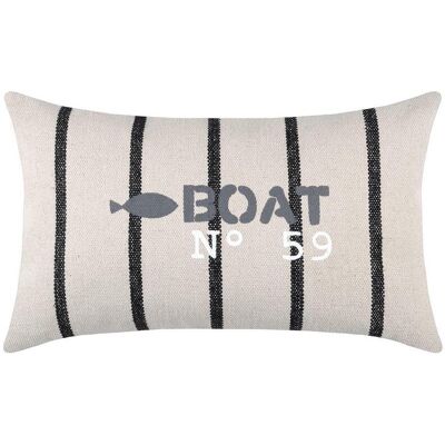 STOF Cuscino Barca N. 59 30x50 Cm A Righe Nere STOF Cuscino Barca N. 59 30x50 Cm A Righe Nere
