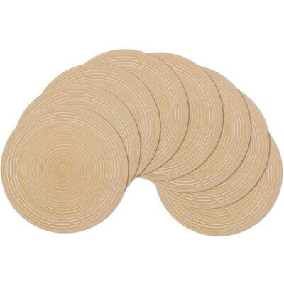 OEM Tovagliette, Set Da 6, Kaki, Rotonde, Intrecciate, Lavabili, Resistenti Al Calore, 38x38 Cm, Per Tavolo Da Pranzo -crezuo OEM Tovagliette, Set Da 6, Kaki, Rotonde, Intrecciate, Lavabili, Resistenti Al Calore, 38x38 Cm, Per Tavolo Da Pranzo -crezuo