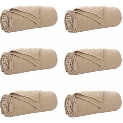 VIDAXL Coperte Da Pile 6 Pcs Cammello 170 X 130 Cm Panno VIDAXL Coperte Da Pile 6 Pcs Cammello 170 X 130 Cm Panno