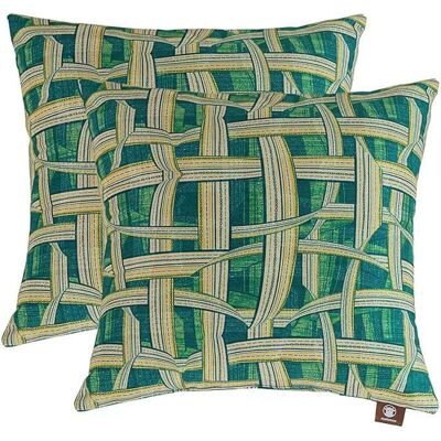 OEM Federe Decorative 45x45 Cm, 2 Pezzi, A Quadri Verdi OEM Federe Decorative 45x45 Cm, 2 Pezzi, A Quadri Verdi