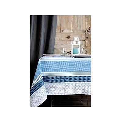 STOF - Tovaglia Antimacchia E Impermeabile Diam. 155 Cm In Cotone Bleu STOF - Tovaglia Antimacchia E Impermeabile Diam. 155 Cm In Cotone Bleu