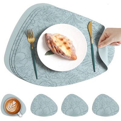 OEM Tovagliette - Tovagliette In Similpelle - Tovagliette Antiscivolo In Similpelle - Fodera Impermeabile - Sottobicchieri - Resistenti Alle Macchie E Al Calore - 35 X 39 Cm - Azzurro Chiaro - Set Da 6 OEM Tovagliette - Tovagliette In Similpelle - Tovagliette Antiscivolo In Similpelle - Fodera Impermeabile - Sottobicchieri - Resistenti Alle Macchie E Al Calore - 35 X 39 Cm - Azzurro Chiaro - Set Da 6