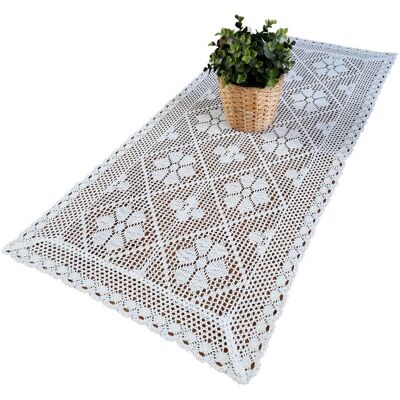 OEM Runner Da Tavola All'uncinetto In Cotone Bianco 50/100, Centrino All'uncinetto In Pizzo Bianco OEM Runner Da Tavola All'uncinetto In Cotone Bianco 50/100, Centrino All'uncinetto In Pizzo Bianco