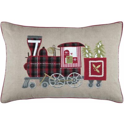 OEM Cuscino Natalizio Con Locomotiva Reveillon 40x60 Cm OEM Cuscino Natalizio Con Locomotiva Reveillon 40x60 Cm