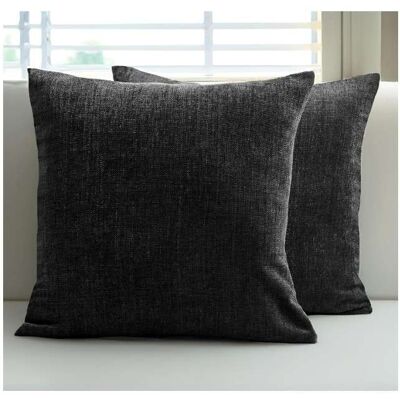 OEM Federe Decorative Nere Semplici, 40x40 Cm, 2 Pezzi OEM Federe Decorative Nere Semplici, 40x40 Cm, 2 Pezzi