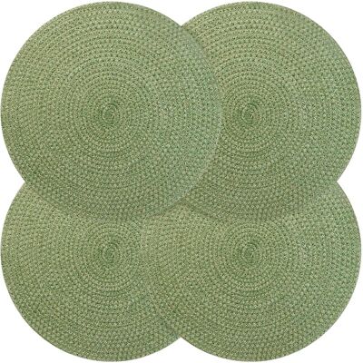 VIDAXL Sottobicchieri In Juta 4 Pz Verde Oliva 100% Juta Tossa VIDAXL Sottobicchieri In Juta 4 Pz Verde Oliva 100% Juta Tossa