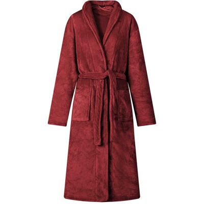 VIDAXL Accappatoio Senza Cappuccio Rosso Bordeaux Xxxl Flanella VIDAXL Accappatoio Senza Cappuccio Rosso Bordeaux Xxxl Flanella