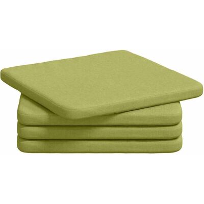 MAISON EXCLUSIVE - Cuscini Per Seduta 4 Pcs Verde Chiaro 40 X 40 X 3 Cm Tessuto MAISON EXCLUSIVE - Cuscini Per Seduta 4 Pcs Verde Chiaro 40 X 40 X 3 Cm Tessuto
