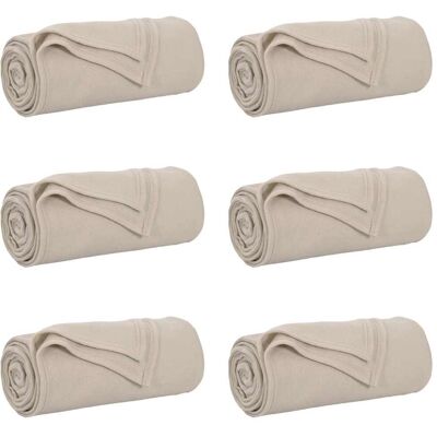 VIDAXL Coperte Da Pile 6 Pcs Beige 170 X 130 Cm Panno VIDAXL Coperte Da Pile 6 Pcs Beige 170 X 130 Cm Panno