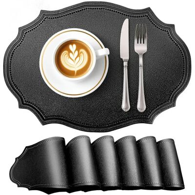 OEM Tovagliette, Set Da 6 Pezzi, Forma Ovale, Antiscivolo, Impermeabili, Resistenti Al Calore, Adatte Per Uso Interno Ed Esterno, 43×30 Cm, Nere. OEM Tovagliette, Set Da 6 Pezzi, Forma Ovale, Antiscivolo, Impermeabili, Resistenti Al Calore, Adatte Per Uso Interno Ed Esterno, 43×30 Cm, Nere.