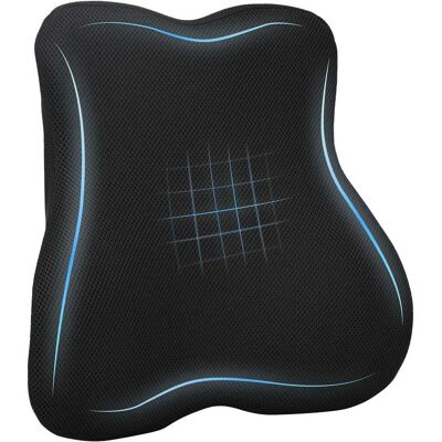 VIDAXL Cuscino Lombare Nero Schiuma Memory 40 X 40 X 11 Cm VIDAXL Cuscino Lombare Nero Schiuma Memory 40 X 40 X 11 Cm