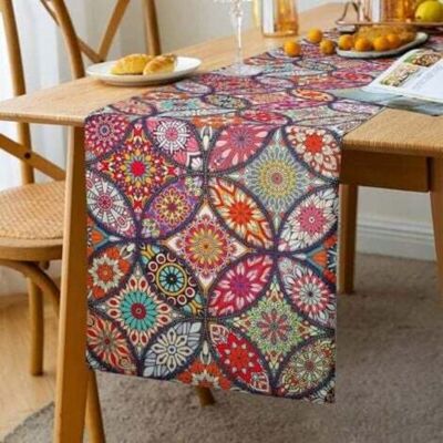 OEM Tovaglia Decorativa Rettangolare In Stile Vintage Folk Geometrico Per Sala Da Pranzo Bohémien, Runner Da Tavola Mandala Boho, 33 X 180 Cm OEM Tovaglia Decorativa Rettangolare In Stile Vintage Folk Geometrico Per Sala Da Pranzo Bohémien, Runner Da Tavola Mandala Boho, 33 X 180 Cm