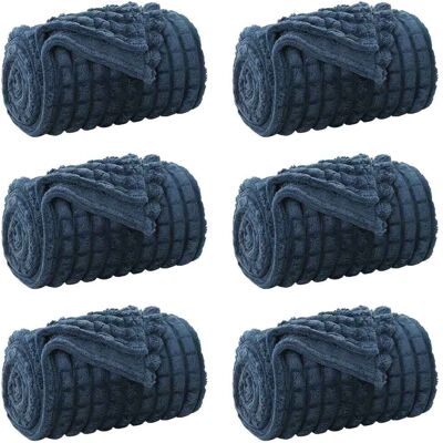 VIDAXL Coperte Da Pile 6 Pcs Blu Navy 150 X 130 Cm Panno VIDAXL Coperte Da Pile 6 Pcs Blu Navy 150 X 130 Cm Panno