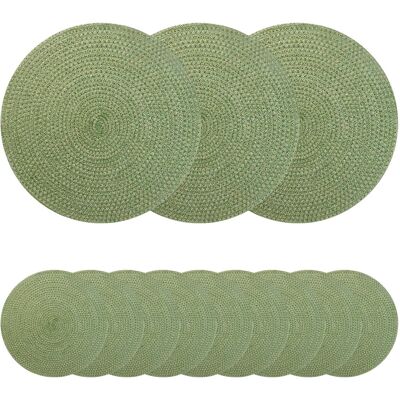 VIDAXL Sottobicchieri In Juta 12 Pz Verde Oliva 100% Juta Tossa VIDAXL Sottobicchieri In Juta 12 Pz Verde Oliva 100% Juta Tossa