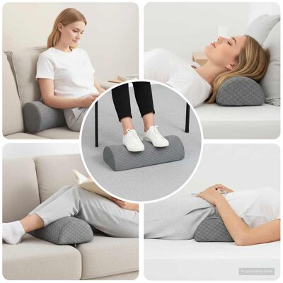 VIDAXL Cuscino Per Gambe Grigio 52 X 20 X 11 Cm Schiuma Memory VIDAXL Cuscino Per Gambe Grigio 52 X 20 X 11 Cm Schiuma Memory