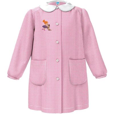 SIGGI Grembiule Asilo Bambina Con Bottoni Centrali E Ricamo Cagnolino Rosa 5a SIGGI Grembiule Asilo Bambina Con Bottoni Centrali E Ricamo Cagnolino Rosa 5a