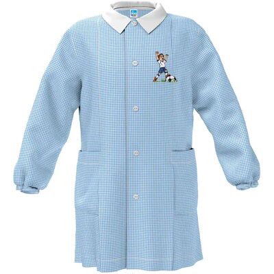 SIGGI Grembiule Asilo Bambino Con Bottoni Centrali E Ricamo Pallone Azzurro 6a SIGGI Grembiule Asilo Bambino Con Bottoni Centrali E Ricamo Pallone Azzurro 6a