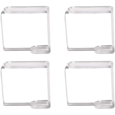 VENILIA Clip Fermatovaglia Plastica + Inox, Porta Tovaglie, Clip Per Tovaglia, Attacco Per Tovaglia, Pesi Per Tovaglia, 20 X 15 Cm, 4 Pezzi, 54200 VENILIA Clip Fermatovaglia Plastica + Inox, Porta Tovaglie, Clip Per Tovaglia, Attacco Per Tovaglia, Pesi Per Tovaglia, 20 X 15 Cm, 4 Pezzi, 54200