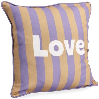 BIZZOTTO Cuscino Arredo Love Giallo Viola 45x45 Poliestere Sfoderabile Con Cernier BIZZOTTO Cuscino Arredo Love Giallo Viola 45x45 Poliestere Sfoderabile Con Cernier
