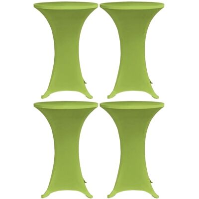 vidaXL Set Coperture Elastiche per Tavoli 70cm Verde 4 pz vidaXL Set Coperture Elastiche per Tavoli 70cm Verde 4 pz