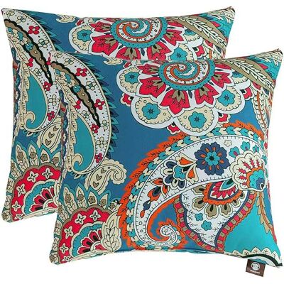 OEM Federe Decorative 40x40 Cm, 2 Pezzi, Stile Paisley OEM Federe Decorative 40x40 Cm, 2 Pezzi, Stile Paisley