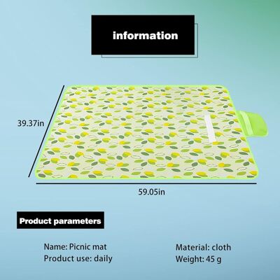 OEM Coperta Da Picnic 200 X 200 Cm, Impermeabile E Resistente Alla Sabbia, Con Maniglia Per Il Trasporto, Cuscino Da Spiaggia Portatile E Lavabile, Coperta Da Picnic Per 3-8 Persone. OEM Coperta Da Picnic 200 X 200 Cm, Impermeabile E Resistente Alla Sabbia, Con Maniglia Per Il Trasporto, Cuscino Da Spiaggia Portatile E Lavabile, Coperta Da Picnic Per 3-8 Persone.
