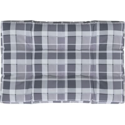 MAISON EXCLUSIVE - Cuscino Per Pallet A Quadri Grigi 120x80x12 Cm In Tessuto MAISON EXCLUSIVE - Cuscino Per Pallet A Quadri Grigi 120x80x12 Cm In Tessuto