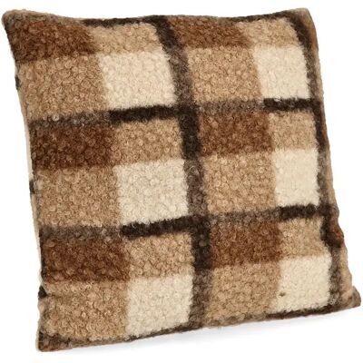 IPERBRIKO Cuscino Laurence A Quadri Marrone Cm 45x45 IPERBRIKO Cuscino Laurence A Quadri Marrone Cm 45x45