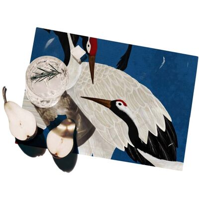 AHD AMAZING HOME DESIGN Set 2 Tovagliette Americane Da Tavolo Lavabili 42x30cm Aironi Blu AHD AMAZING HOME DESIGN Set 2 Tovagliette Americane Da Tavolo Lavabili 42x30cm Aironi Blu