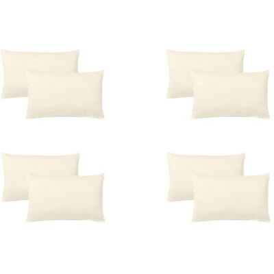KLULK Set 8 Federe Per Cuscini Per Bambini 40x60 Cm,in Puro Cotone 100% Fibra Naturale In Tinta Unita Panna Made In Italy KLULK Set 8 Federe Per Cuscini Per Bambini 40x60 Cm,in Puro Cotone 100% Fibra Naturale In Tinta Unita Panna Made In Italy