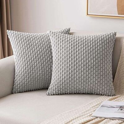OEM Federe Decorative 40x40 Cm, Set Da 2, Colore Grigio Chiaro. OEM Federe Decorative 40x40 Cm, Set Da 2, Colore Grigio Chiaro.
