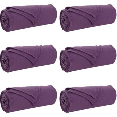 VIDAXL Coperte Da Pile 6 Pcs Viola 170 X 130 Cm Panno VIDAXL Coperte Da Pile 6 Pcs Viola 170 X 130 Cm Panno