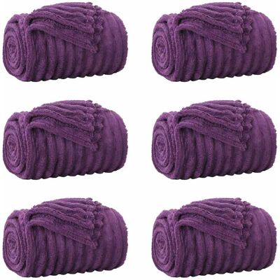 VIDAXL Coperte Da Pile 6 Pcs Viola 150 X 130 Cm Panno VIDAXL Coperte Da Pile 6 Pcs Viola 150 X 130 Cm Panno