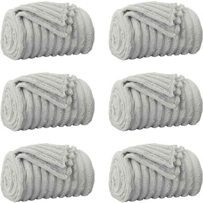 VIDAXL Coperte Da Pile 6 Pcs Grigio 150 X 130 Cm Panno VIDAXL Coperte Da Pile 6 Pcs Grigio 150 X 130 Cm Panno