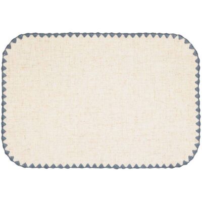 ATMOSPHERA Tovaglietta Effetto Lino Sandrine 45x30cm Blu - Créateur D'Intérieur ATMOSPHERA Tovaglietta Effetto Lino Sandrine 45x30cm Blu - Créateur D'Intérieur