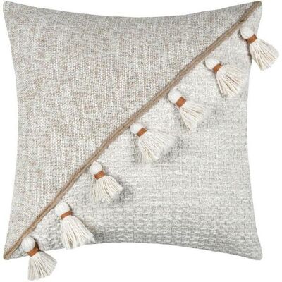 NONAME Cuscino Ziana 45x45 Con Frange Beige NONAME Cuscino Ziana 45x45 Con Frange Beige