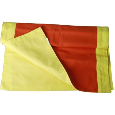 BRANDANI Runner Cotone Striscia Arancio Bordo Giallo Aria Cm 45x140 BRANDANI Runner Cotone Striscia Arancio Bordo Giallo Aria Cm 45x140