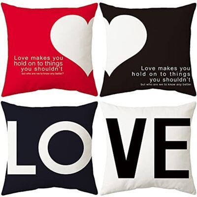 DPZO Federa 45x45 Cm, Copricuscino Moderno Per Divano, Bellissime Fodere Per Cuscini Auto, Protezioni Per Divano E Arredamento (amore, Velluto) DPZO Federa 45x45 Cm, Copricuscino Moderno Per Divano, Bellissime Fodere Per Cuscini Auto, Protezioni Per Divano E Arredamento (amore, Velluto)