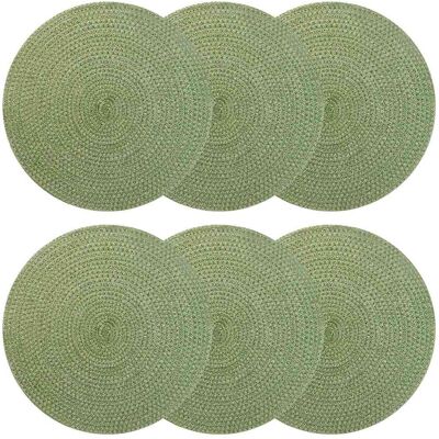 VIDAXL Sottobicchieri In Juta 6 Pz Verde Oliva 100% Juta Tossa VIDAXL Sottobicchieri In Juta 6 Pz Verde Oliva 100% Juta Tossa