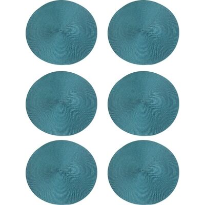 OEM Tovagliette Rotonde, Set Da 6 Tovagliette Intrecciate, Verdi OEM Tovagliette Rotonde, Set Da 6 Tovagliette Intrecciate, Verdi