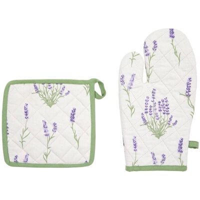 ATMOSPHERA Guanto E Presina Con Stampa Lavanda Garrigue - Créateur D'Intérieur ATMOSPHERA Guanto E Presina Con Stampa Lavanda Garrigue - Créateur D'Intérieur