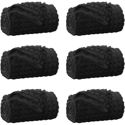 VIDAXL Coperte Da Pile 6 Pcs Nero 150 X 130 Cm Panno VIDAXL Coperte Da Pile 6 Pcs Nero 150 X 130 Cm Panno