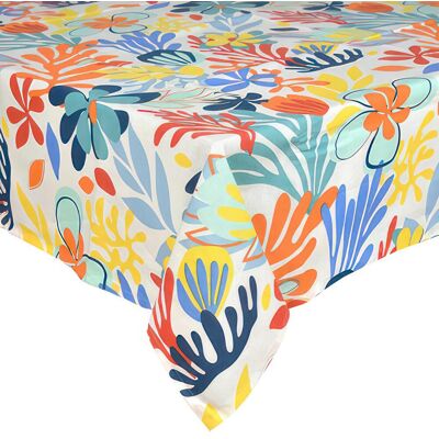 BRANDANI Tovaglia Cotone 6 Posti Fiori Multicolor Tahiti Cm 140x180 BRANDANI Tovaglia Cotone 6 Posti Fiori Multicolor Tahiti Cm 140x180