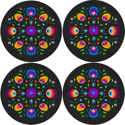 OEM Set Di 4 Tovagliette Rotonde 4d 33 Cm - Oberek Feltro Ecologico, Stampa Hd, Lavabile A 40 °c, Bertoni OEM Set Di 4 Tovagliette Rotonde 4d 33 Cm - Oberek Feltro Ecologico, Stampa Hd, Lavabile A 40 °c, Bertoni