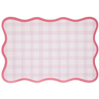 ATMOSPHERA Tovaglietta A Quadri Con Fiori Di Rosa 45x30cm - Créateur D'Intérieur ATMOSPHERA Tovaglietta A Quadri Con Fiori Di Rosa 45x30cm - Créateur D'Intérieur