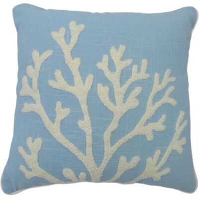 CFADDA Domo Mea Cuscino Decorativo Azzurro 45x45 Cm Con Motivo Corallo CFADDA Domo Mea Cuscino Decorativo Azzurro 45x45 Cm Con Motivo Corallo
