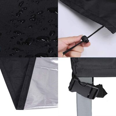 XISRENS Telo Protettivo Per Mobili Da Giardino 180x120x74 Cm, Impermeabile, Antistrappo, Basso, Per Tavolo Da Giardino - Nero XISRENS Telo Protettivo Per Mobili Da Giardino 180x120x74 Cm, Impermeabile, Antistrappo, Basso, Per Tavolo Da Giardino - Nero