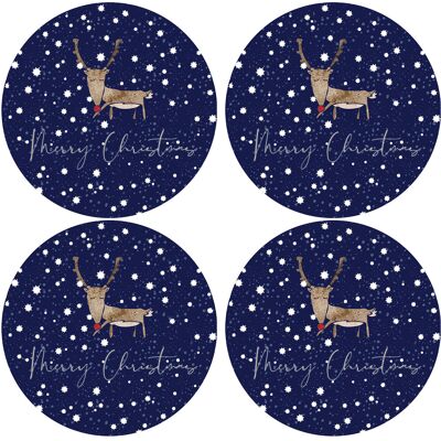 OEM Set Di 4 Tovagliette Rotonde 4d 33 Cm - Renne Feltro Ecologico, Stampa Hd, Lavabile A 40 °c, Bertoni OEM Set Di 4 Tovagliette Rotonde 4d 33 Cm - Renne Feltro Ecologico, Stampa Hd, Lavabile A 40 °c, Bertoni